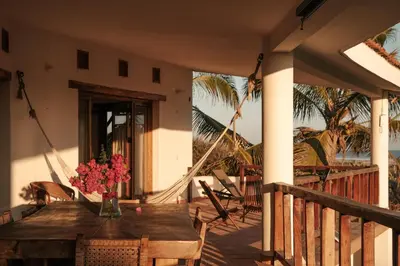 Un balcón o terraza de Casa de playa El Cortijo