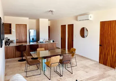 Una cocina o zona de cocina en Dpto C-alberca Playa La Bamba - Facturamos