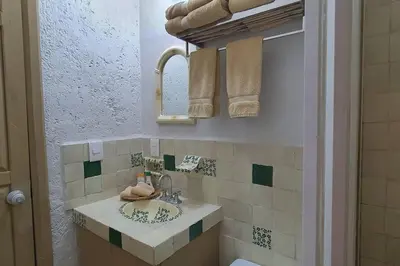 Un baño de Bungalow del trotamundos