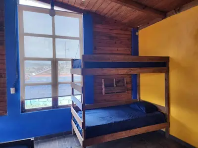 Cama o camas de una habitación en Casa azul