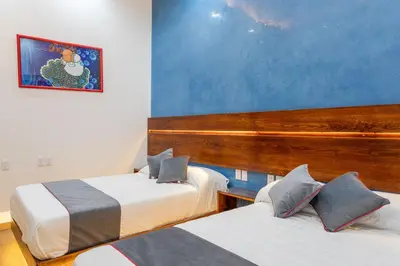 Cama o camas de una habitación en Casa Dos Lunas