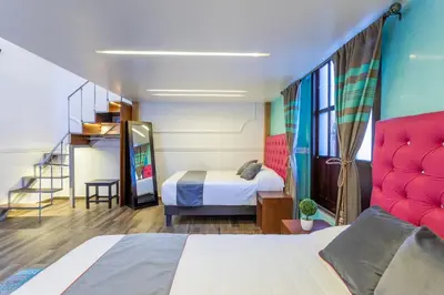 Cama o camas de una habitación en Casa Dos Lunas