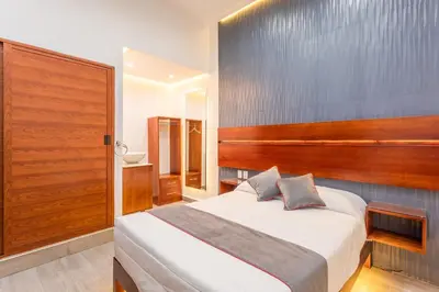 Cama o camas de una habitación en Casa Dos Lunas