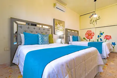 Cama o camas de una habitación en San Jerónimo Casa Oaxaca