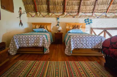 Cama o camas de una habitación en Casa de Playa Barra Vieja Acapulco