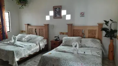 Cama o camas de una habitación en Hotel Colonial