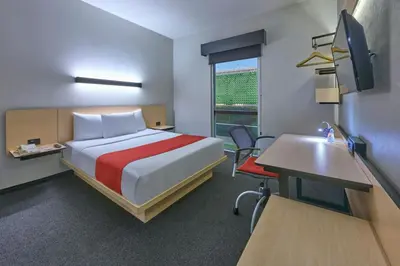 Cama o camas de una habitación en City Express by Marriott Ciudad de México Plaza Central