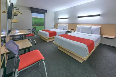 Cama o camas de una habitación en City Express by Marriott Ciudad de México Plaza Central