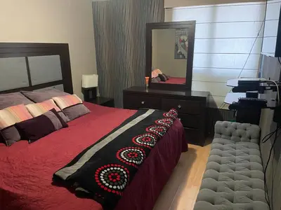 Cama o camas de una habitación en Habitación con baño propio