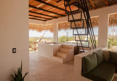 Zona de estar de CASA RAFFAELLA Modern apartments with AC Pool Starlink