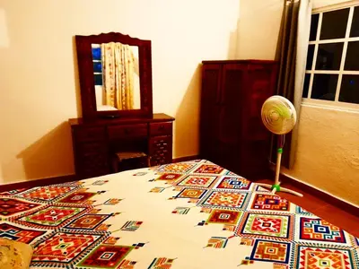 Cama o camas de una habitación en Quinta con alberca
