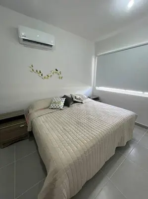 Cama o camas de una habitación en Increíble Casa con alberca y club de playa