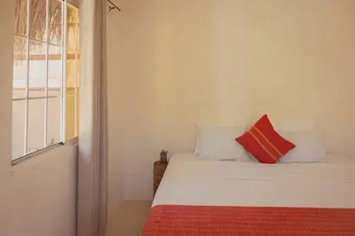 Cama o camas de una habitación en Hapiness Bungalows