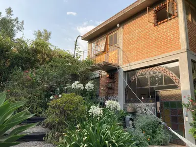 Jardín al aire libre en Loft panorámico en Tepoztlan
