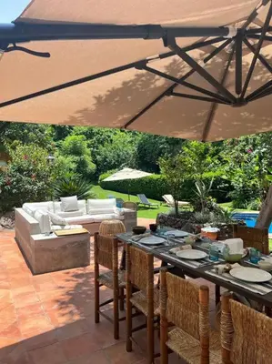 Jardín al aire libre en Casa Nora Malinalco huerto con alberca climatizada