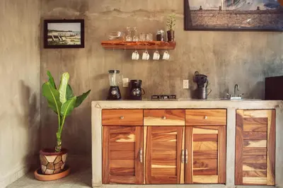 Una cocina o zona de cocina en Casa Wil, La punta de Zicatela with wifi starlink