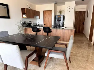 Una cocina o zona de cocina en Depa Luxe 2HAB con Alberca y Playa Caminando