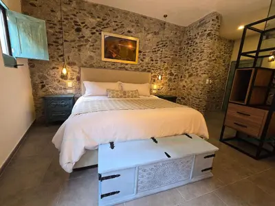 Cama o camas de una habitación en Castello di Carlo - Suite Carlo IV