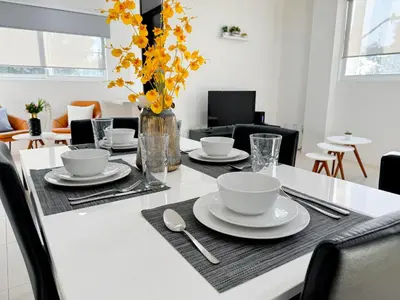 Zona de estar de Full Apartment 15 min from Airport, Coyoacán, Foro Sol