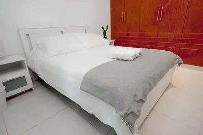 Cama o camas de una habitación en Amazing apartment close to Foro Sol Colonia Roma Airport and Downtown