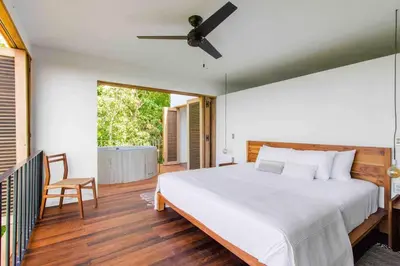 Cama o camas de una habitación en Casa La Distancia Mazunte Sustainable House