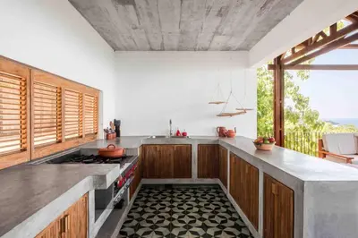 Una cocina o zona de cocina en Casa La Distancia Mazunte Sustainable House