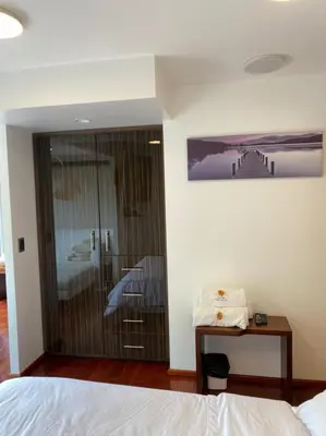 Cama o camas de una habitación en Suites del Valle