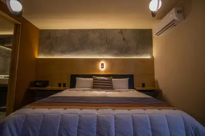 Cama o camas de una habitación en Hotel Aeropuerto Tuxtla Gutierrez Ernesto Garcia