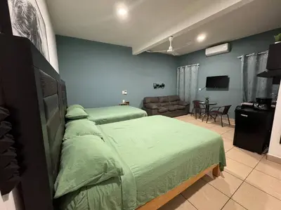 Una televisión o centro de entretenimiento en Loft Brisa Del Mar #9