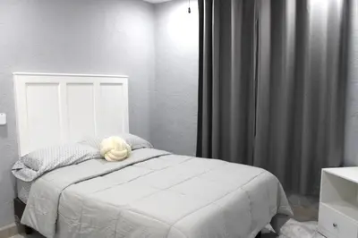 Cama o camas de una habitación en Comodo apartamento de 3 habitaciones, a 10 min en vehiculo del Zocalo de Oaxaca