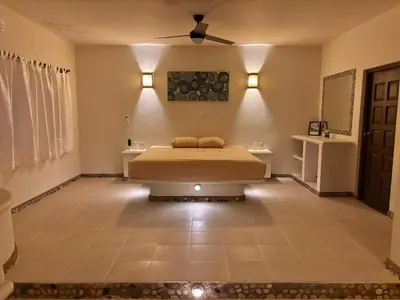 Zona de estar de Casa Calilla, Un pequeño oasis en Punta Zicatela