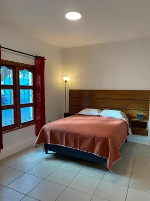 Cama o camas de una habitación en Casa de la Abuelita