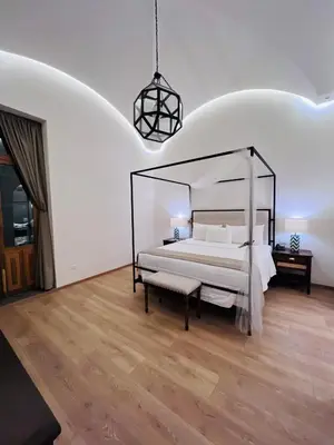 Cama o camas de una habitación en Casa Haus Hotel Puebla Centro Histórico