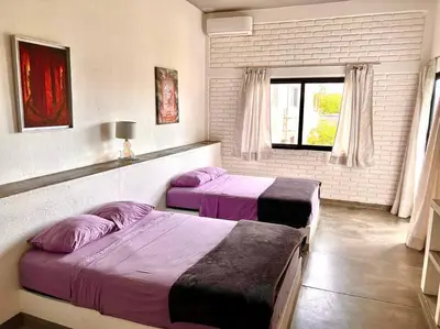 Cama o camas de una habitación en Casa Tsuki Moderna y Elegante en Punta Zicatela