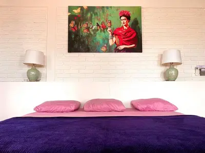 Cama o camas de una habitación en Casa Tsuki Moderna y Elegante en Punta Zicatela