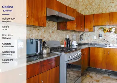 Una cocina o zona de cocina en Spacious Cuernavaca House 14 Guests Pool & Grill