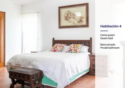Cama o camas de una habitación en Spacious Cuernavaca House 14 Guests Pool & Grill