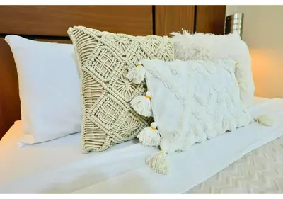 Cama o camas de una habitación en Tulipán Azul Depa Renovado 2 Recámaras