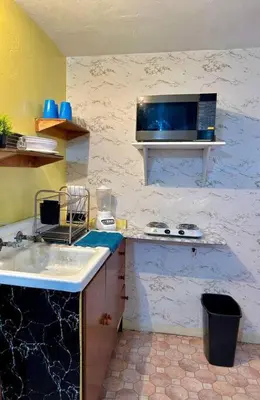 Una cocina o zona de cocina en Bonito y acogedor loft en zona céntrica de Puebla