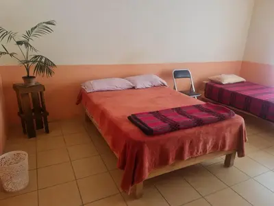 Cama o camas de una habitación en Jardín de los Anturios, Xico