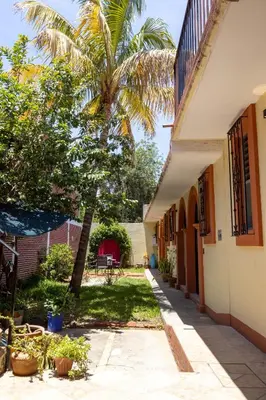Jardín al aire libre en Casa Cataleya Refugio Bohemio y Romántico en Oaxaca