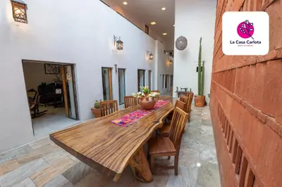 Zona de estar de La Casa Carlota