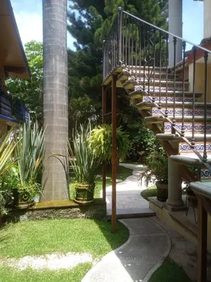 Jardín al aire libre en Casa Calnacazco