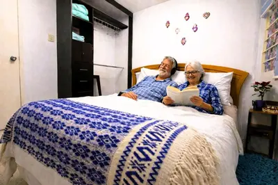 Cama o camas de una habitación en Mexicaníssima 4BR, 4 to 11 guests in Coyoacán