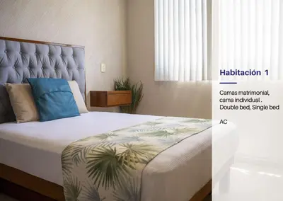 Cama o camas de una habitación en New Acapulco Retreat Garden Pool & Gym