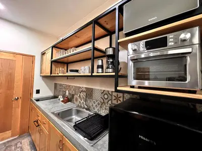 Una cocina o zona de cocina en Acogedor departamento a 10 min del centro Oaxaca de Juarez