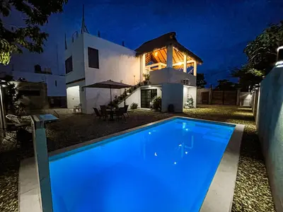 Piscina en o cerca de Villa a 5 min a playa Zicatela con Alberca,Terraza y Starlink