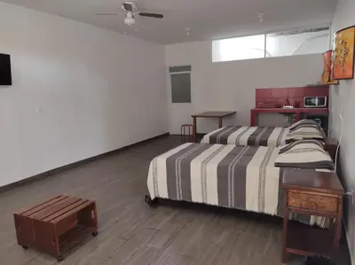 Cama o camas de una habitación en Casa Ba-Al, Bonito departamento a 5 minutos del centro de Oaxaca