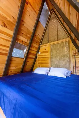 Cama o camas de una habitación en New Natural Paradise Amazing Pet Friendly Cabin