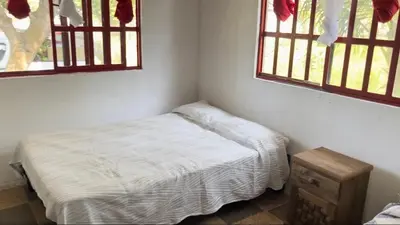 Cama o camas de una habitación en Quinta Raquel